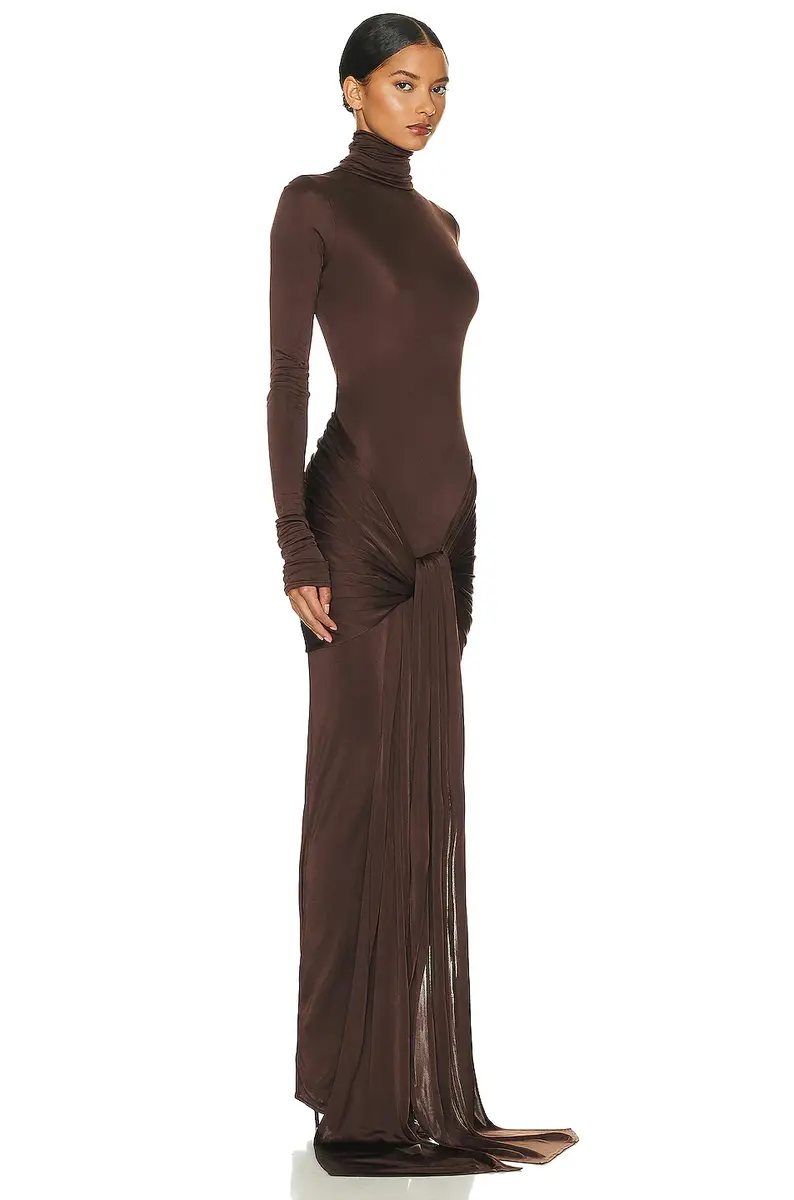 Helsa Slinky Jersey Sarong Maxi Dress | Thumbnail 2