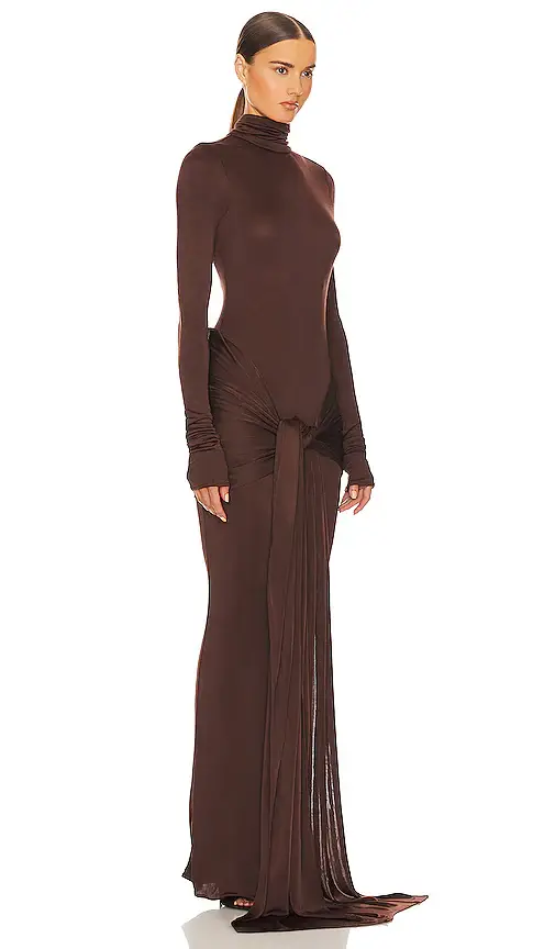 Helsa Slinky Jersey Sarong Maxi Dress | Thumbnail 6