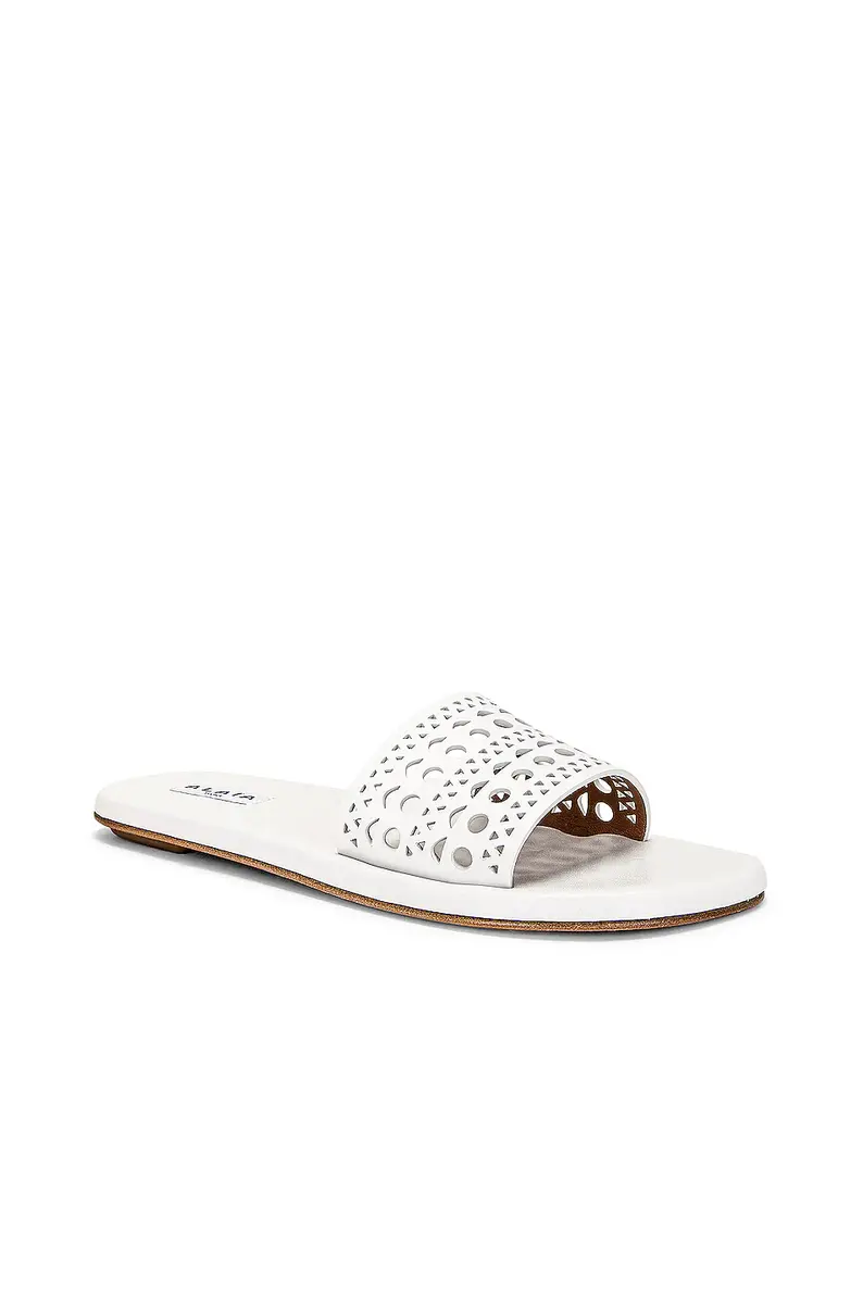 Alaïa Perforated Flat Sandal | Thumbnail 2 Alaïa Perforated Flat Sandal | Thumbnail 2