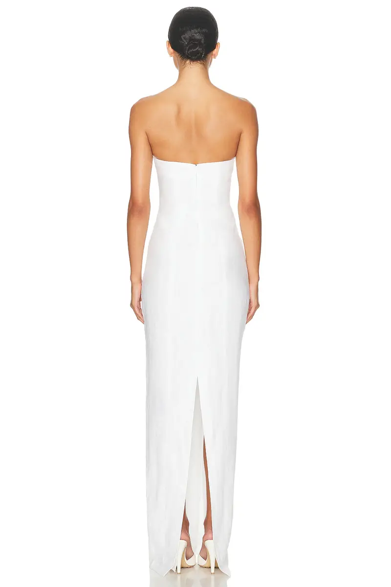 Helsa Linen Strapless Maxi Dress | Thumbnail 5 Helsa Linen Strapless Maxi Dress | Thumbnail 5