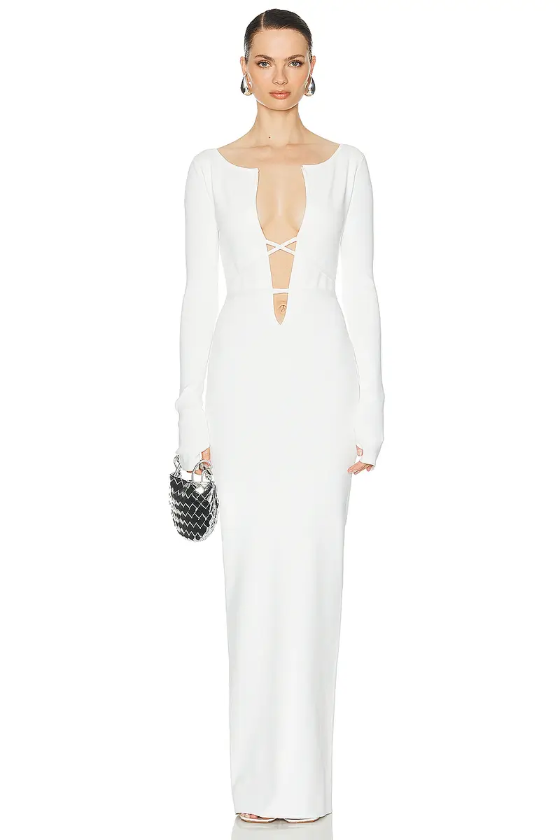 Helsa Niall Deep V Neck Dress | Thumbnail 3