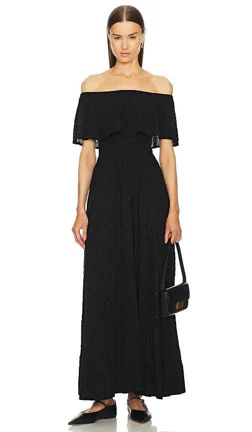 Helsa Petite Eyelet Garden Midi Dress