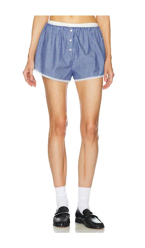Helsa Pinstripe Poplin House Short | Thumbnail 7