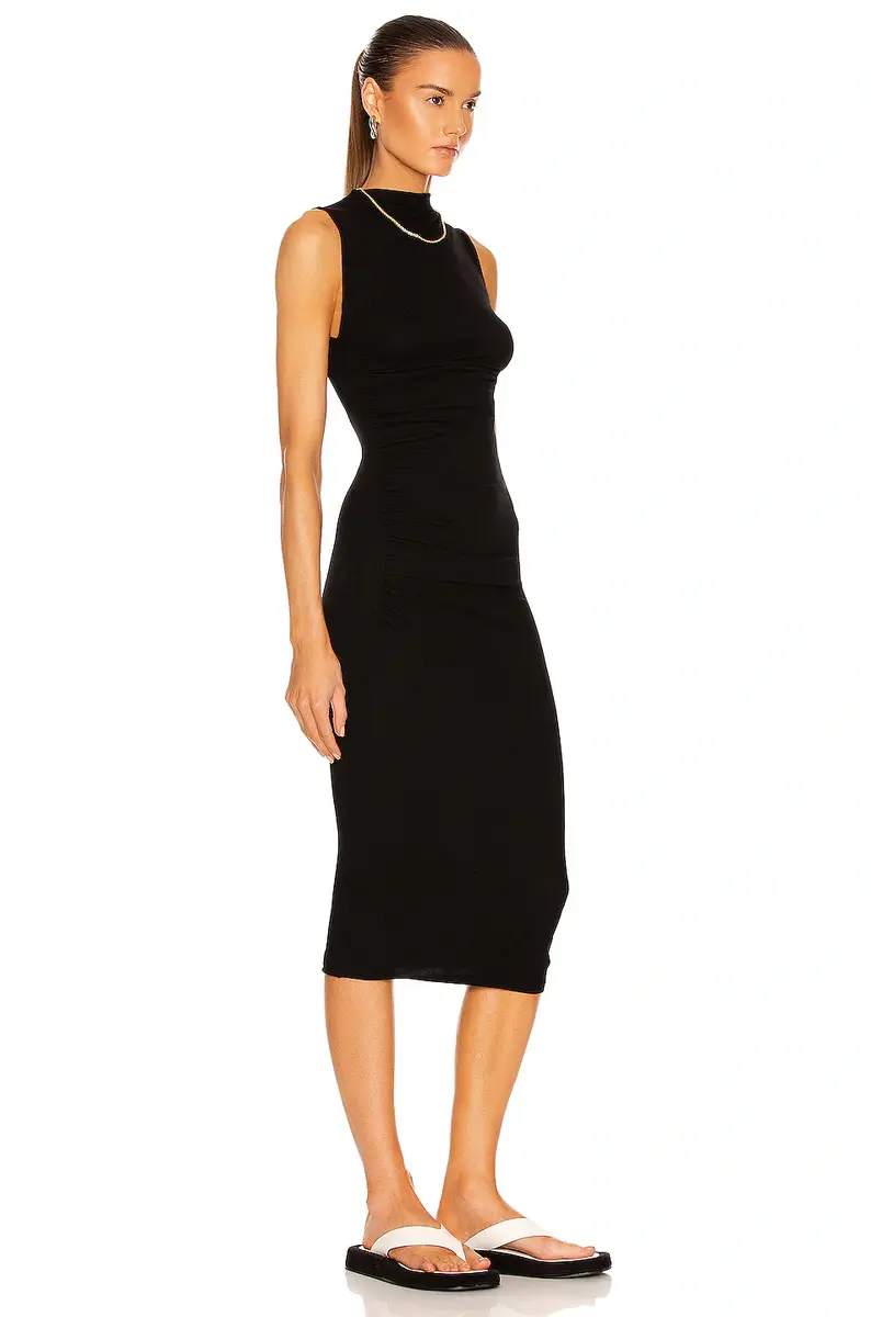 ENZA COSTA Silk Rib Sleeveless Twist Midi Dress | Thumbnail 2 ENZA COSTA Silk Rib Sleeveless Twist Midi Dress | Thumbnail 2