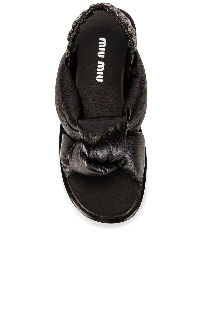 Miu Miu Padded Leather Flatform Sandals | Thumbnail 4