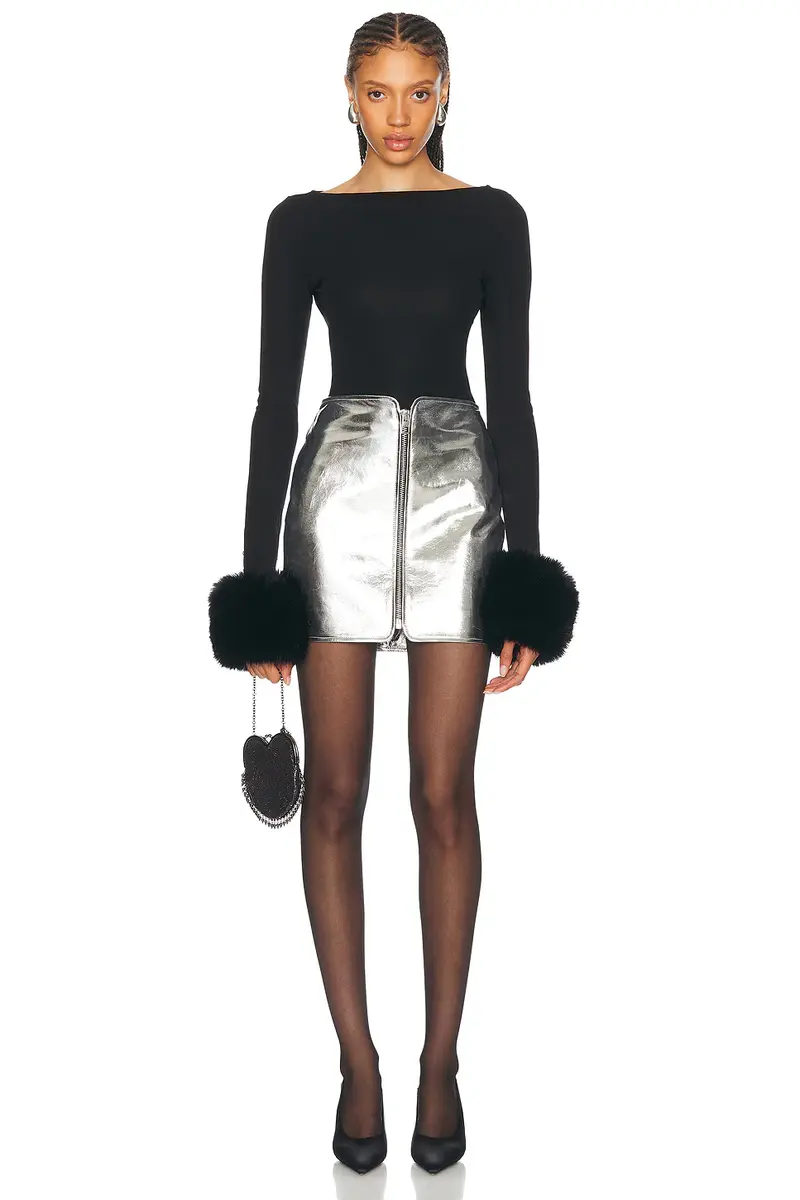THE SEI Zipped Leather Mini Skirt | Thumbnail 5 THE SEI Zipped Leather Mini Skirt | Thumbnail 5