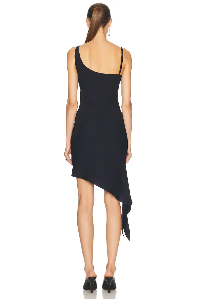 Courrèges Knot Tech Crepe Dress | Thumbnail 4 Courrèges Knot Tech Crepe Dress | Thumbnail 4