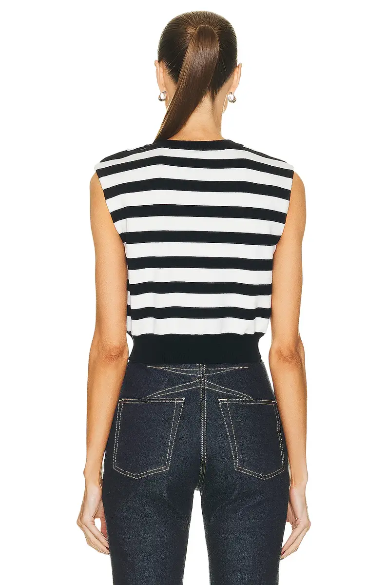 Alaïa Knit Crop Top | Thumbnail 3 Alaïa Knit Crop Top | Thumbnail 3