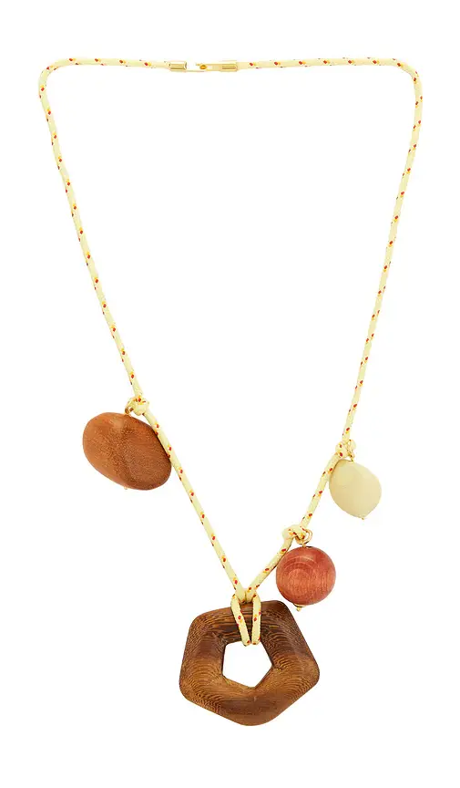Timeless Pearly Wooden Charms Necklace | Image 1 Timeless Pearly Wooden Charms Necklace | Image 1