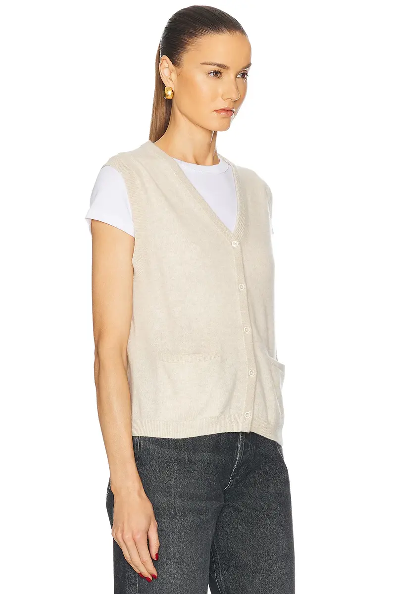 ÉTERNE Elton Cashmere Cardigan Vest | Thumbnail 3