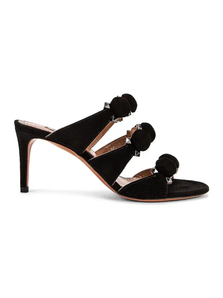 Alaïa Pom Pom Studded Mules