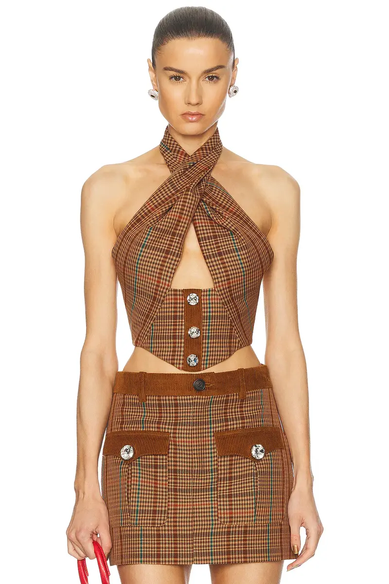 AREA Crystal Halter Top | Image 1 AREA Crystal Halter Top | Image 1