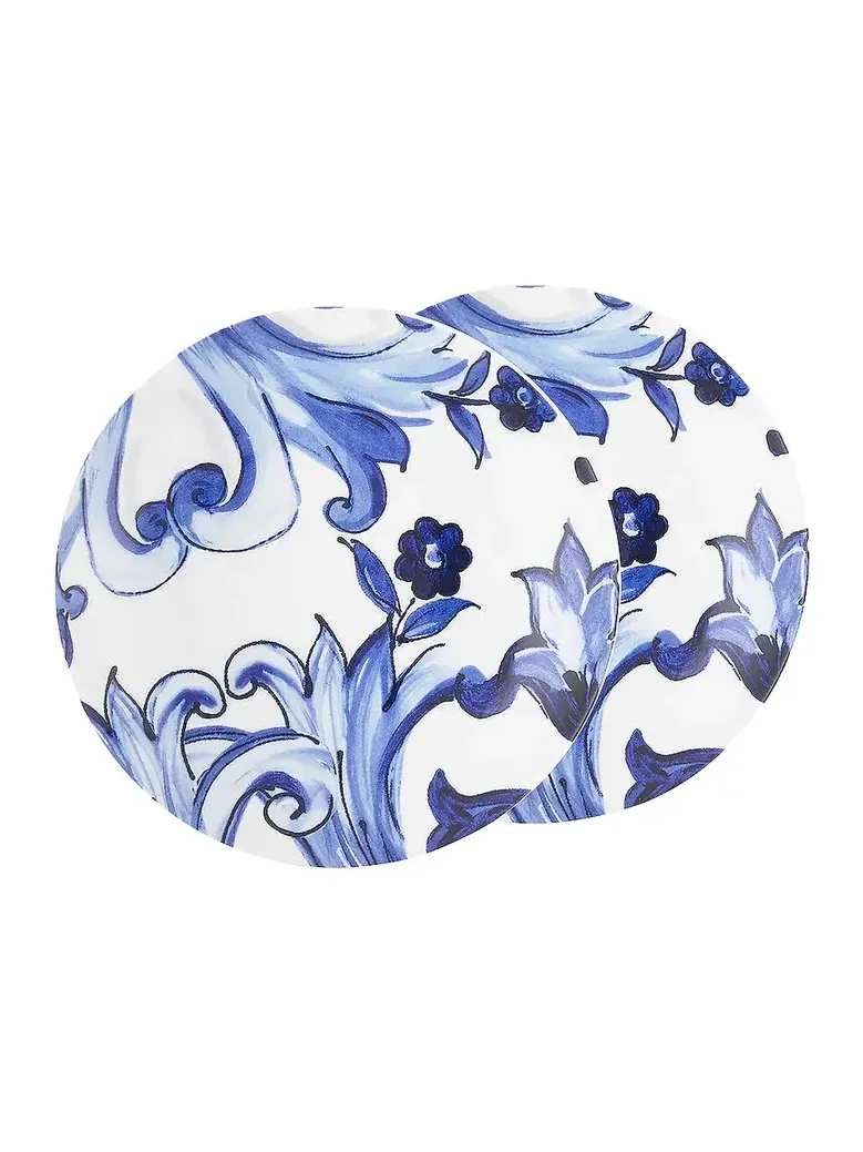 Dolce & Gabbana Casa Set Of 2 Mediterraneo Fiore Piccolo Bread Plates