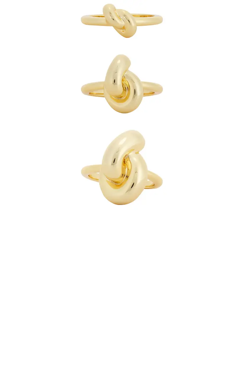 Jennifer Fisher Knot Ring Set Of 3 | Image 1 Jennifer Fisher Knot Ring Set Of 3 | Image 1