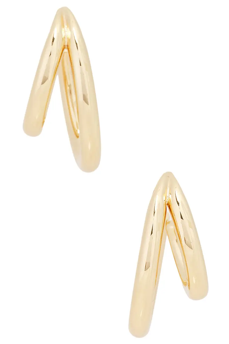 Jennifer Fisher Double Lilly Mini Hoop Earrings | Thumbnail 4 Jennifer Fisher Double Lilly Mini Hoop Earrings | Thumbnail 4