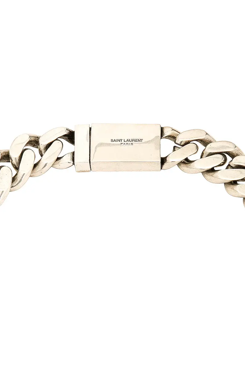 Saint Laurent Thick Curb Chain Necklace | Thumbnail 4 Saint Laurent Thick Curb Chain Necklace | Thumbnail 4
