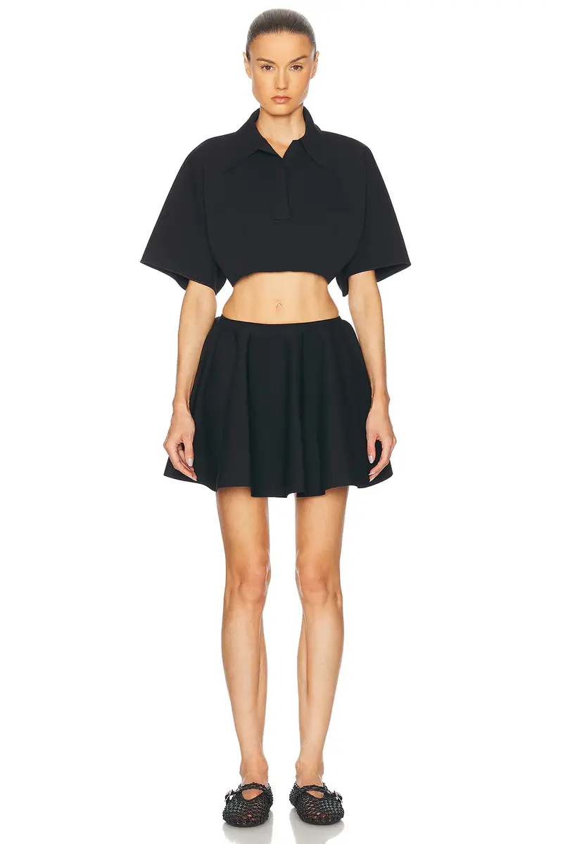 Alaïa ALAΪA Crop Polo Top | Thumbnail 4