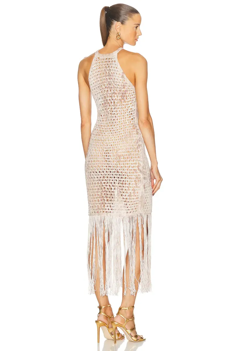 BLUMARINE Long Fringe Dress | Thumbnail 3 BLUMARINE Long Fringe Dress | Thumbnail 3