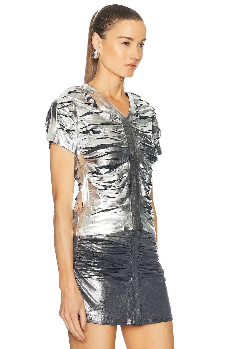 Diesel Short Sleeve Gathered Top | Thumbnail 2 Diesel Short Sleeve Gathered Top | Thumbnail 2