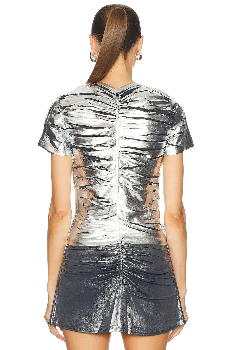 Diesel Short Sleeve Gathered Top | Thumbnail 3 Diesel Short Sleeve Gathered Top | Thumbnail 3
