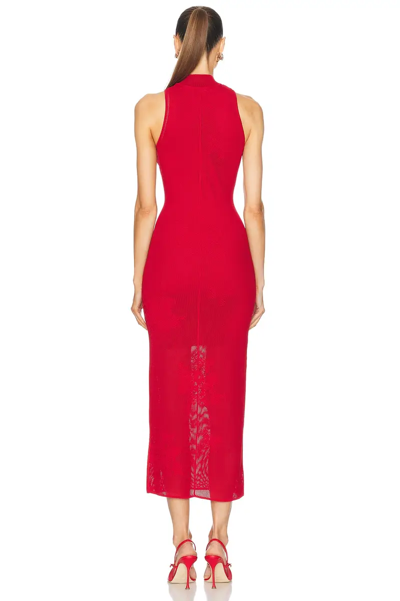 Fleur du Mal Lace Pointelle Knit Racer Dress | Thumbnail 3 Fleur du Mal Lace Pointelle Knit Racer Dress | Thumbnail 3