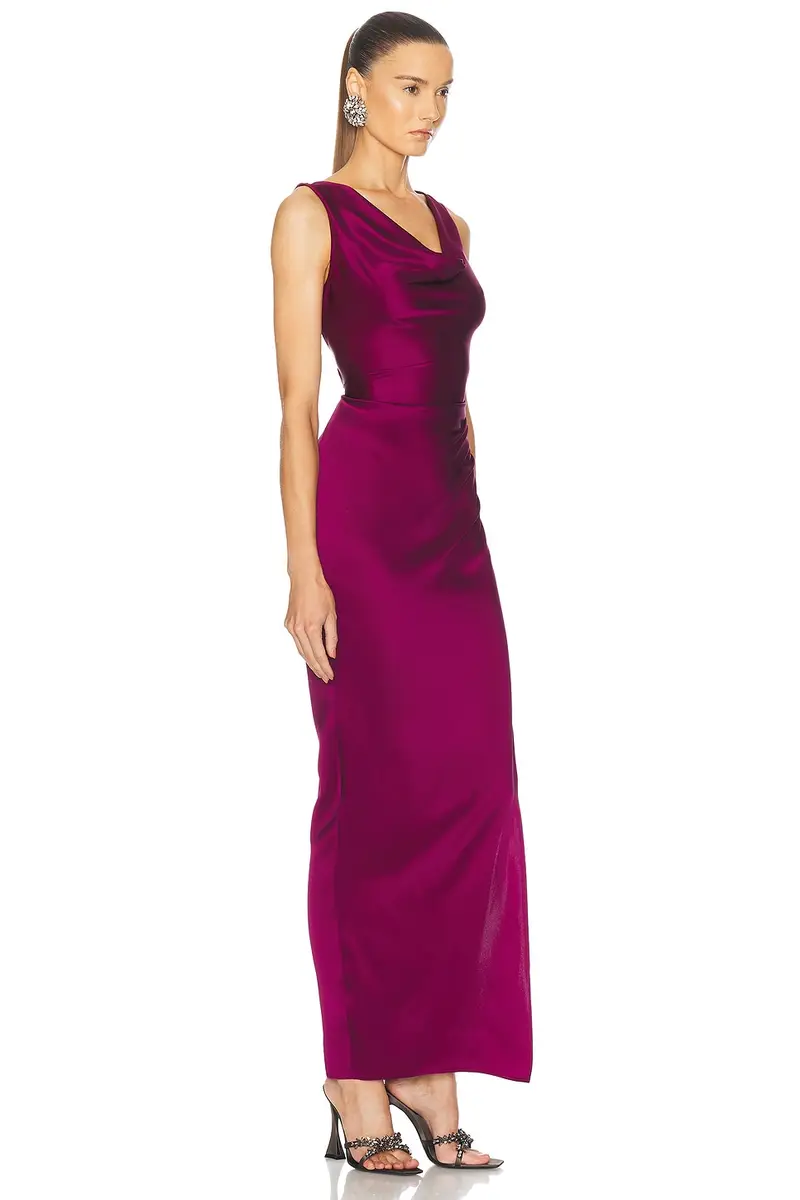 Lapointe Satin Cowl Neck Gown | Thumbnail 2 Lapointe Satin Cowl Neck Gown | Thumbnail 2