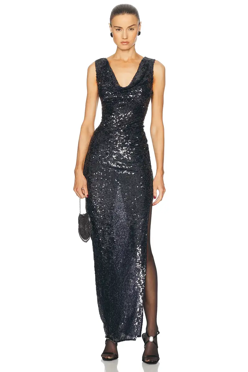 Lapointe Sequin Cowl Neck Gown | Thumbnail 2