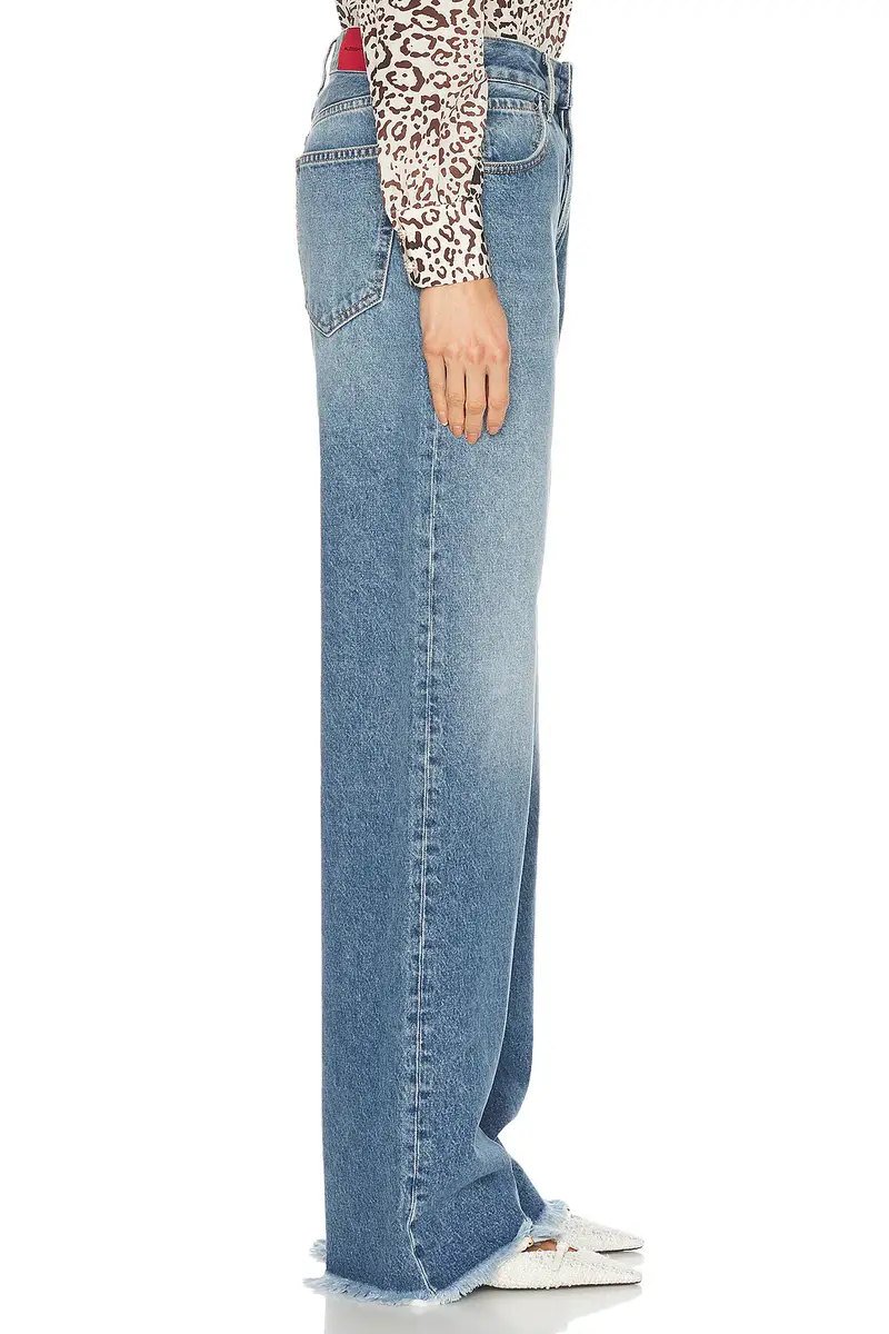 Alessandra Rich Low Waist Baggy Wide Leg Jeans | Thumbnail 3