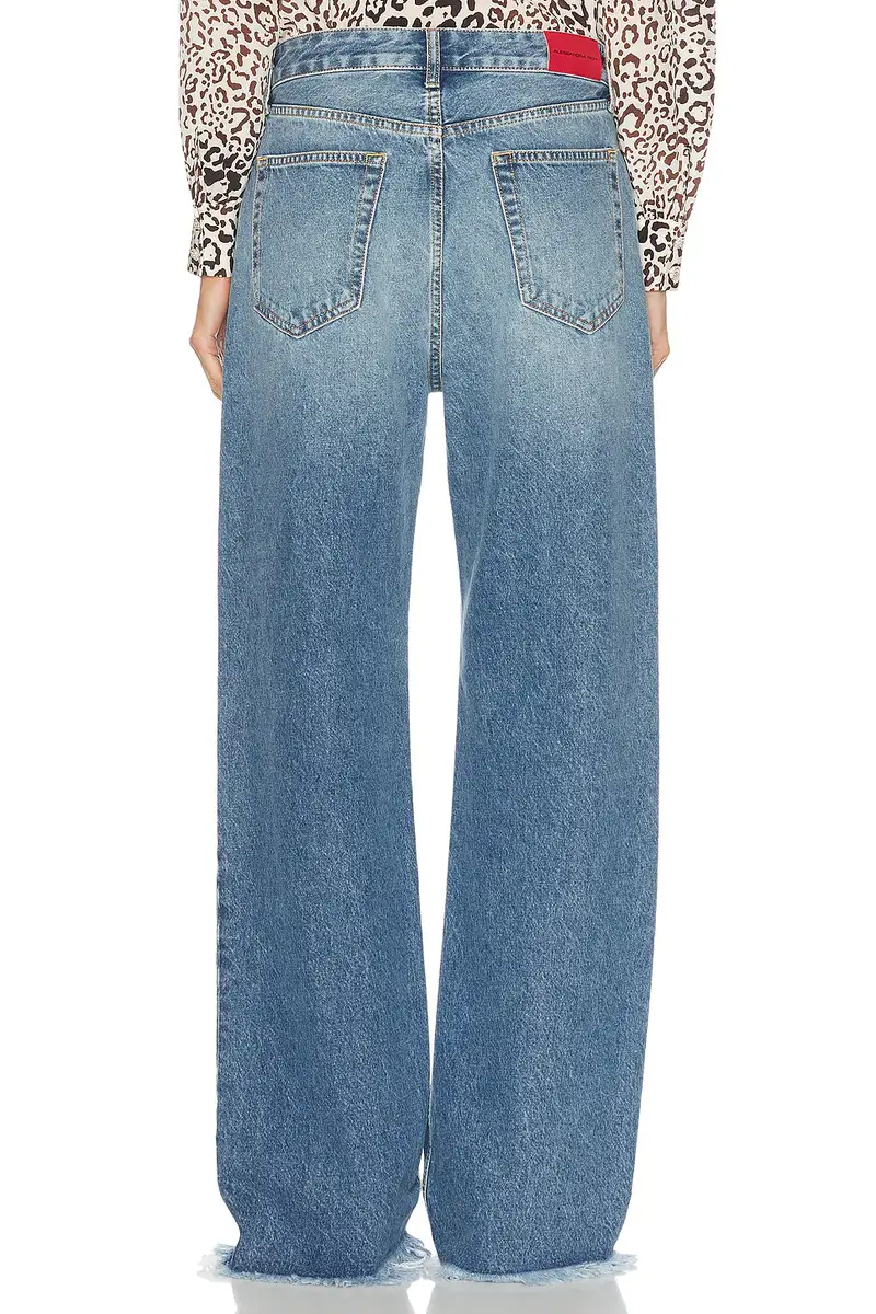 Alessandra Rich Low Waist Baggy Wide Leg Jeans | Thumbnail 4