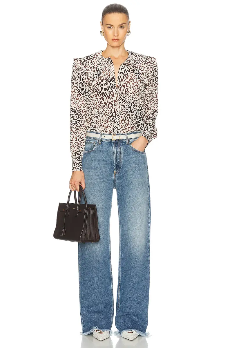 Alessandra Rich Low Waist Baggy Wide Leg Jeans | Thumbnail 5