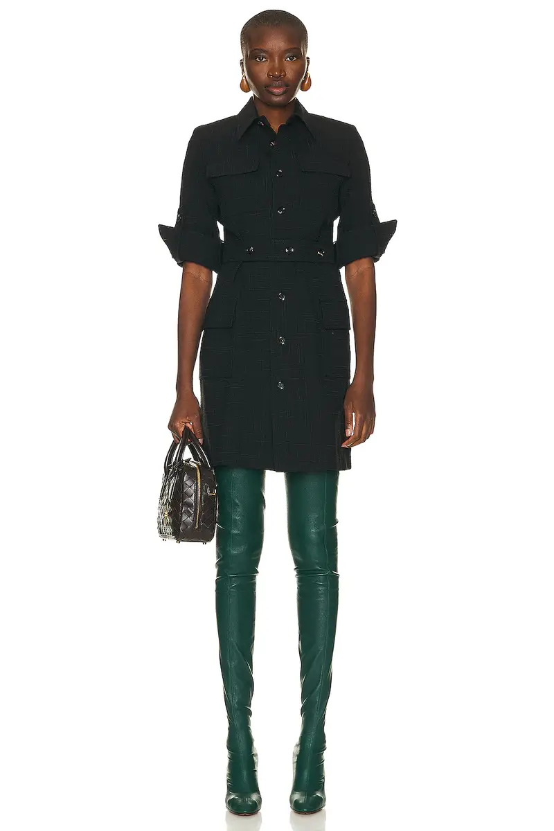 Bottega Veneta Criss Cross Viscose Silk Dress | Thumbnail 4 Bottega Veneta Criss Cross Viscose Silk Dress | Thumbnail 4