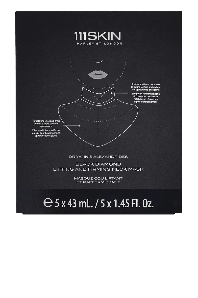 111SKIN Black Diamond Lifting And Firming Neck Mask 5 Pack | Image 1 111SKIN Black Diamond Lifting And Firming Neck Mask 5 Pack | Image 1