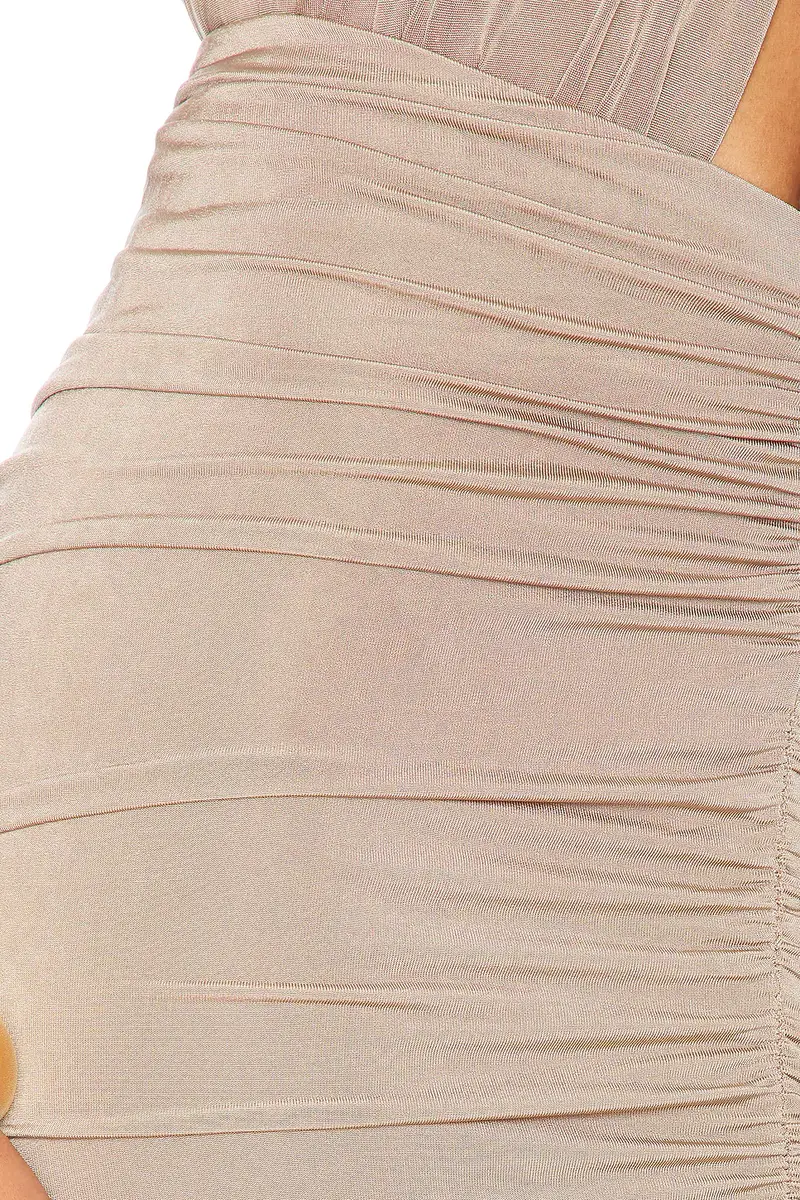 Helsa Bianca Ruched Midi Skirt | Thumbnail 8
