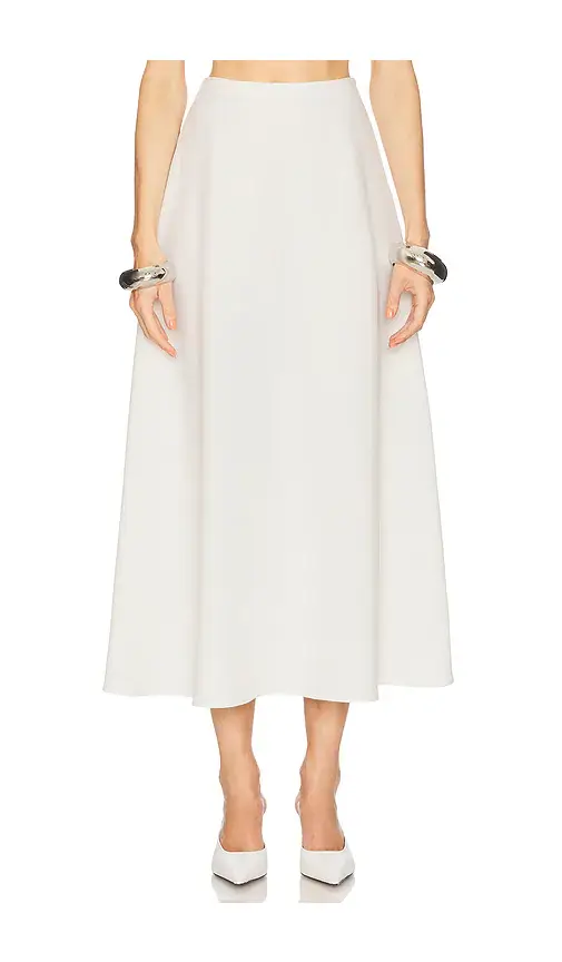 Helsa The Heavy Crepe Midi Skirt
