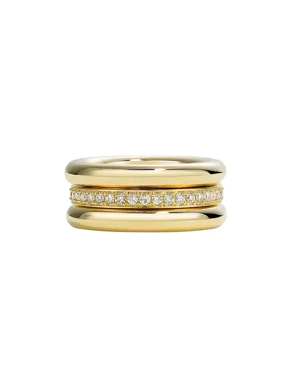 By Pariah Triple Gold Diamond Pinky Stack