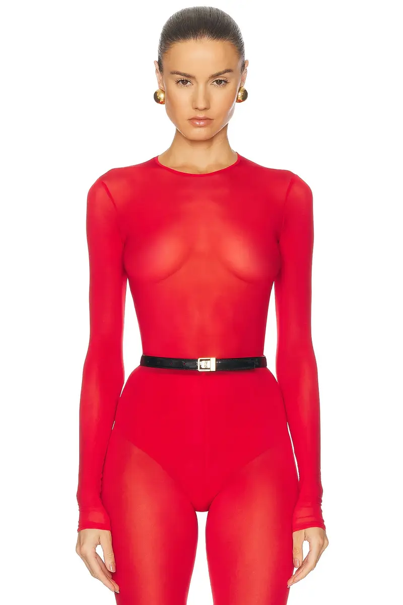 Wardrobe.NYC Sheer Bodysuit