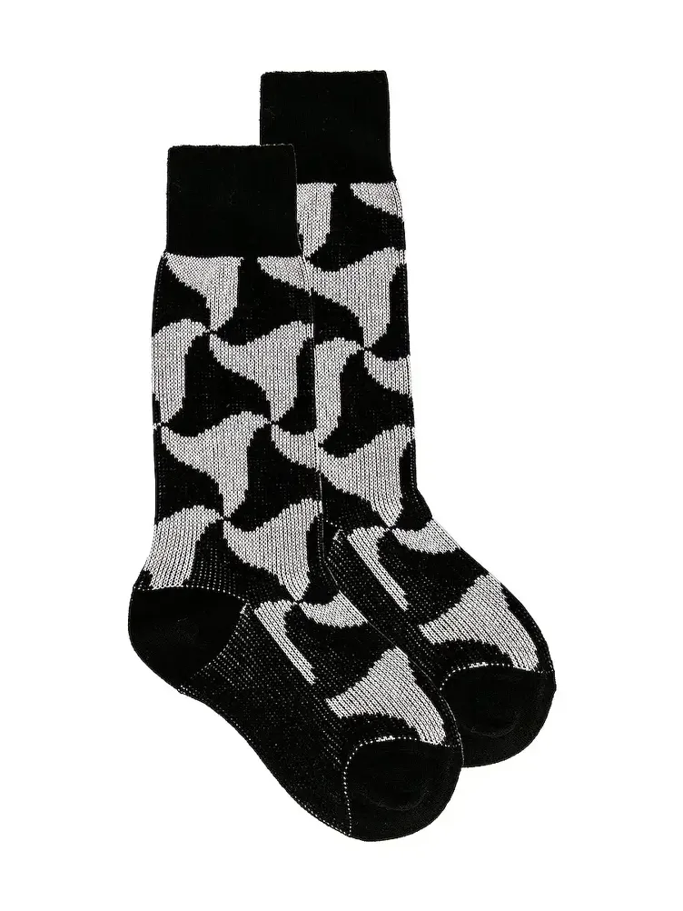 Bottega Veneta Wavy Triangle Cashmere Socks
