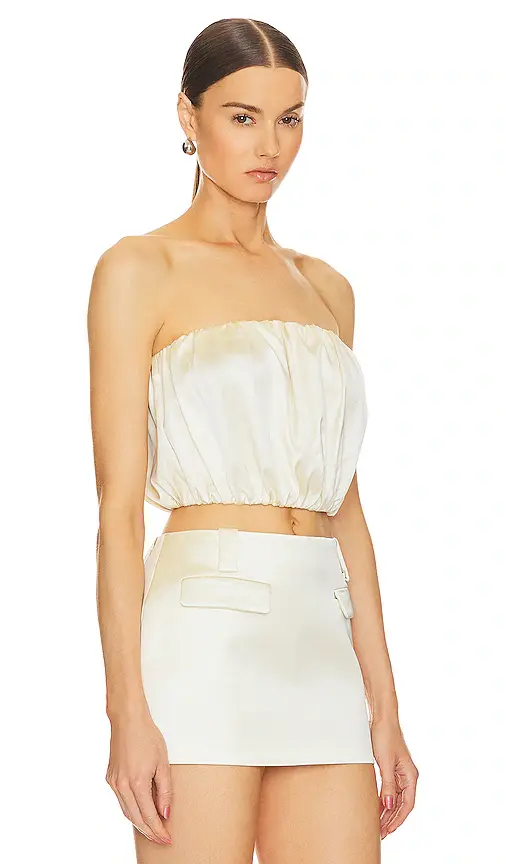 Helsa Heavy Satin Bubble Top | Thumbnail 2 Helsa Heavy Satin Bubble Top | Thumbnail 2