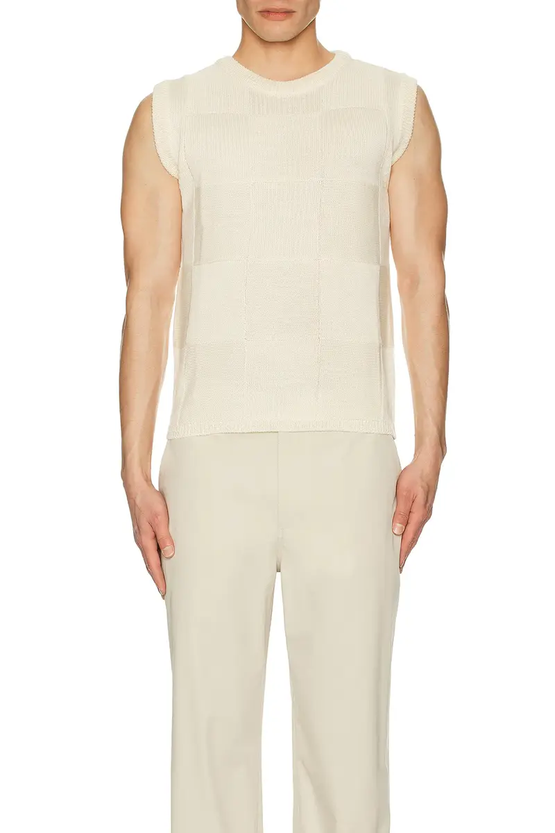 After Pray Damier Sleeveless Knit Top | Thumbnail 6