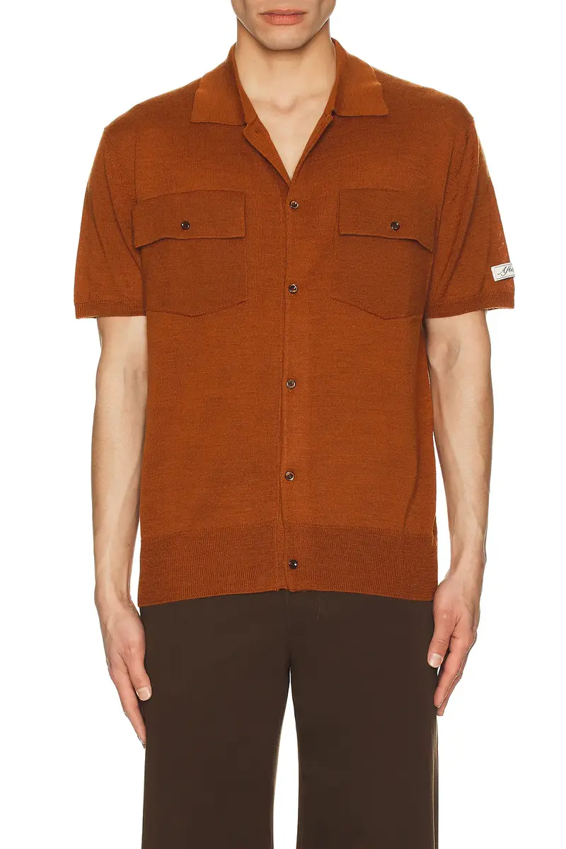 After Pray Maurice Polo Knit Cardigan