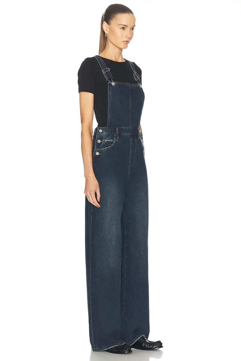 GRLFRND Sadie Wide Leg Overalls Jeans | Thumbnail 2 GRLFRND Sadie Wide Leg Overalls Jeans | Thumbnail 2
