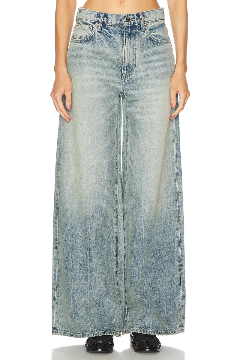 GRLFRND Luna Mid Rise Baggy Jeans