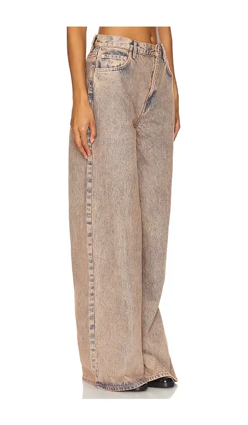 GRLFRND Luna Mid Rise Baggy Wide Leg Jeans | Thumbnail 2