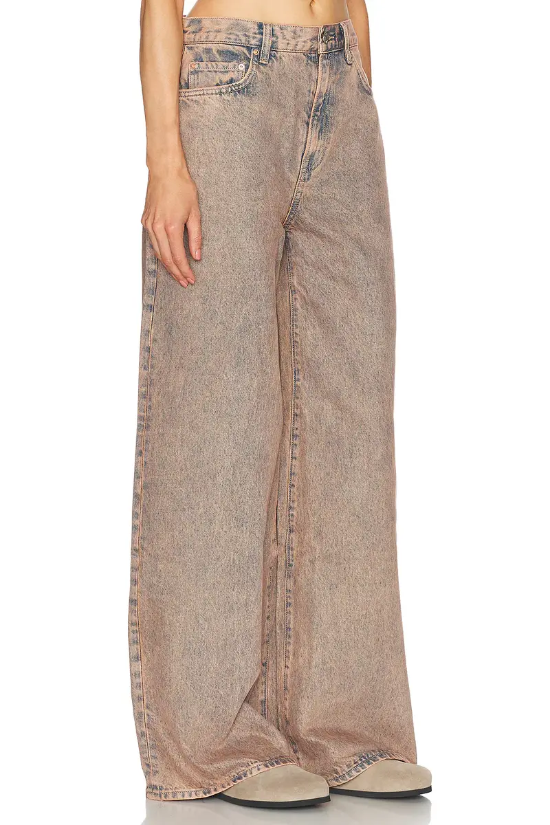 GRLFRND Luna Mid Rise Baggy Wide Leg Jeans | Thumbnail 4