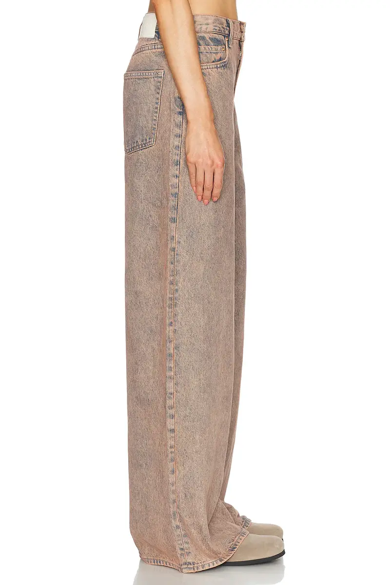 GRLFRND Luna Mid Rise Baggy Wide Leg Jeans | Thumbnail 5