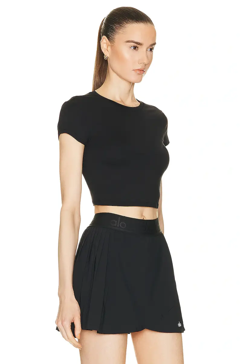 alo Soft Crop Finesse Short Sleeve Top | Thumbnail 2
