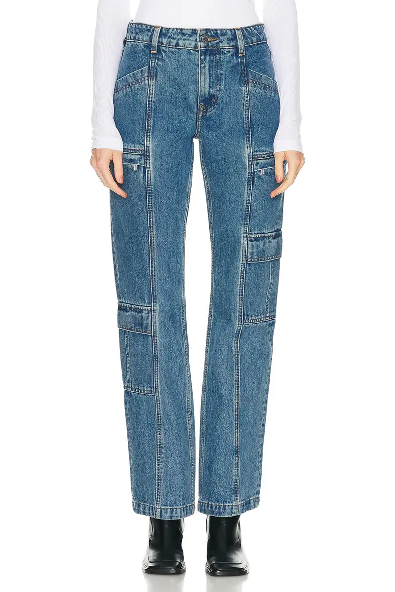 GRLFRND Naomi Low Rise Slim Cargo Jeans | Thumbnail 3 GRLFRND Naomi Low Rise Slim Cargo Jeans | Thumbnail 3