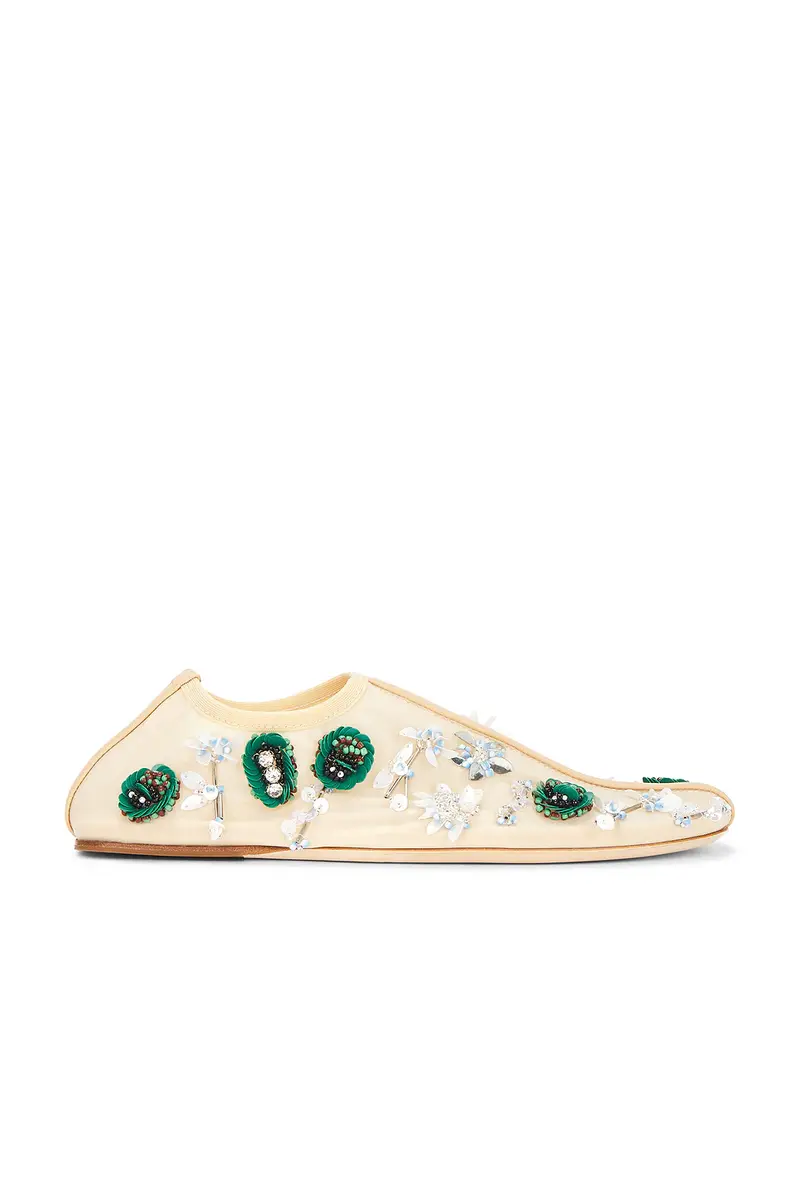 Christopher Esber Embla Beaded Mesh Flat
