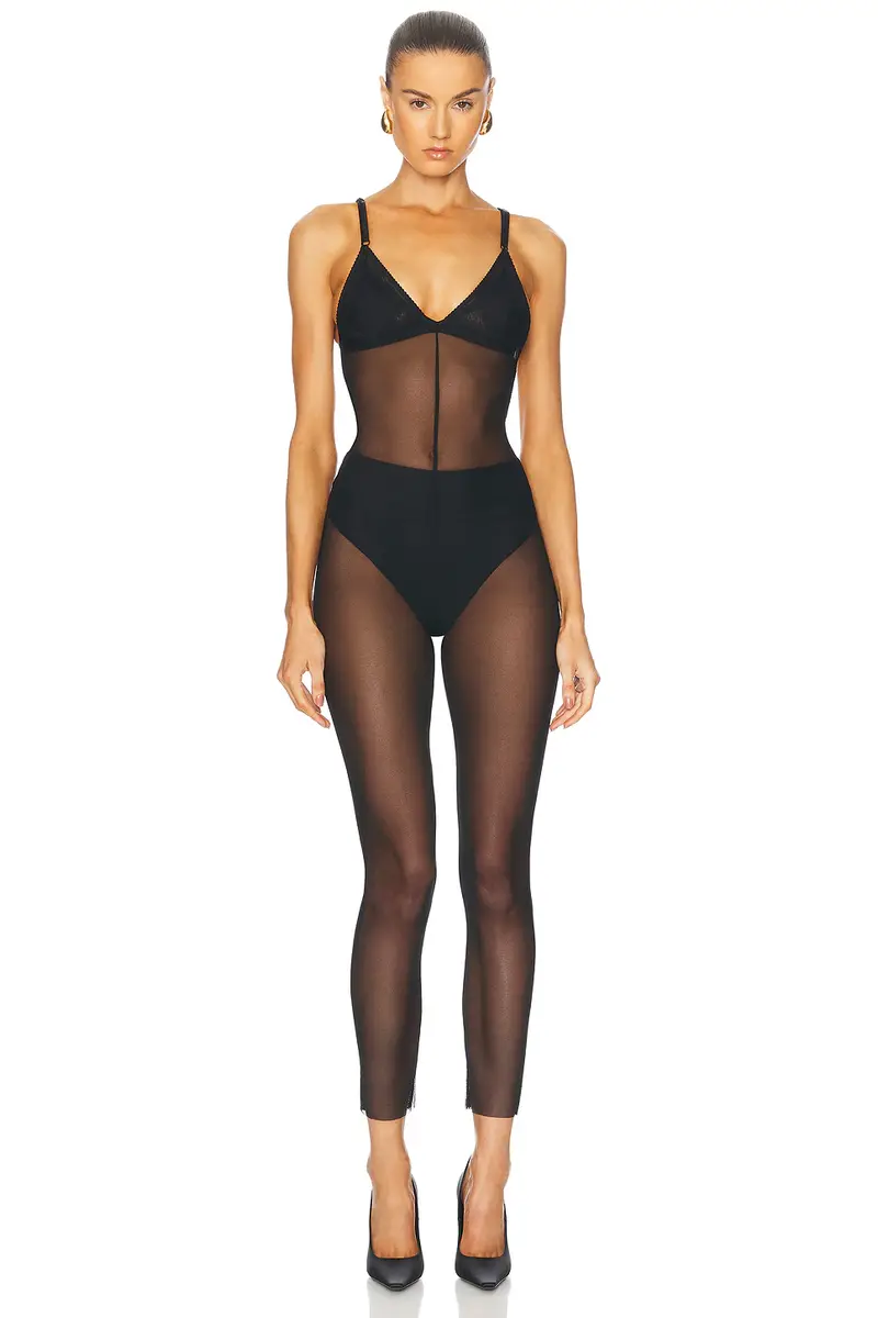 Norma Kamali Low Back Fara Slip Catsuit | Image 1 Norma Kamali Low Back Fara Slip Catsuit | Image 1