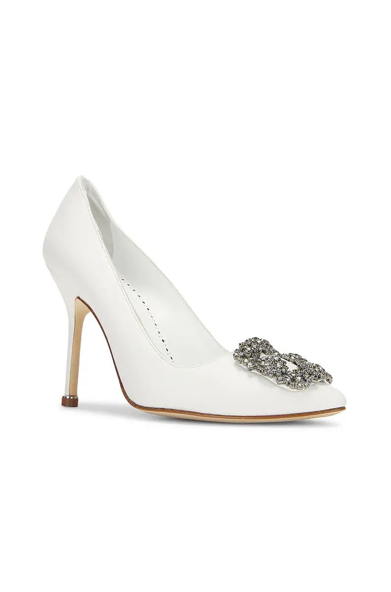 Manolo Blahnik Leather Hangisi 105 Heel | Thumbnail 2 Manolo Blahnik Leather Hangisi 105 Heel | Thumbnail 2